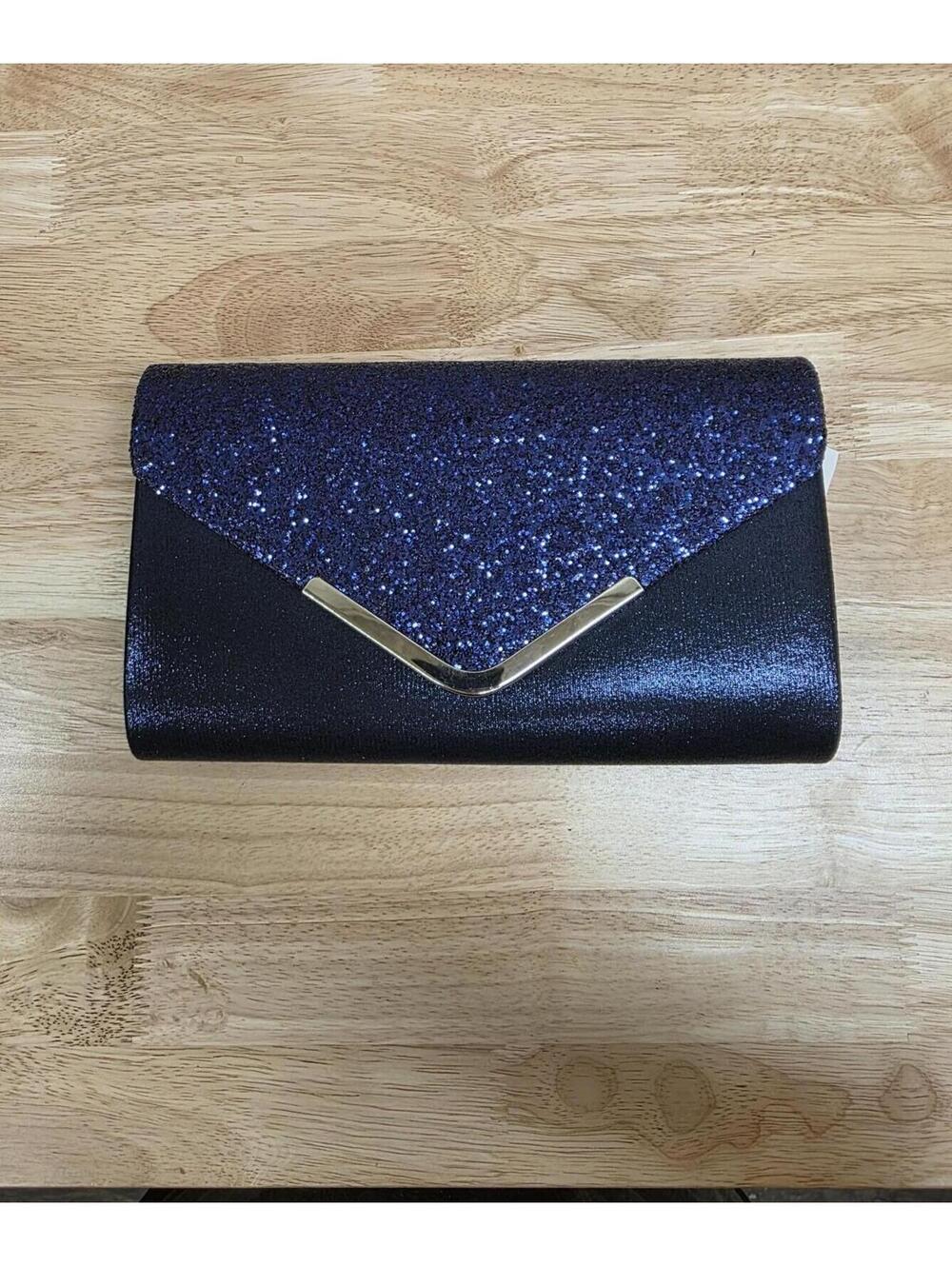 WOMEN’S RHINESTONE CLUTCH & JEWELRY SET ROYAL BLUE 5‑PIECE